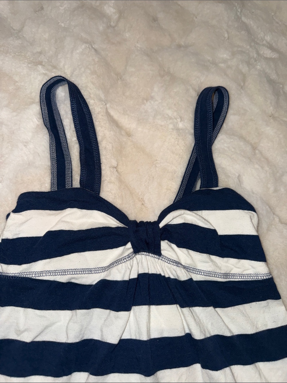PINK Victoria's Secret Navy and White Striped Mini Dress - Picture 3 of 7